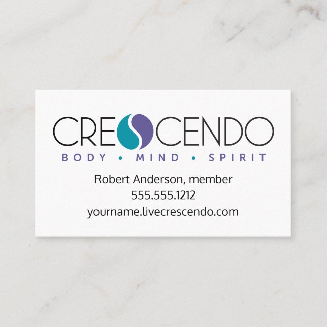 Crescendo Member Business Card (Front)