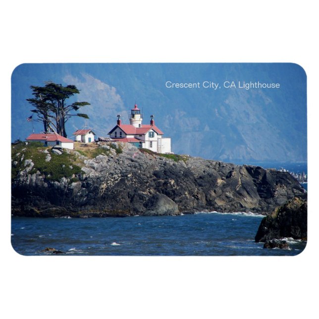 Crescent City, CA Lighthouse on 4x6 Refrig. Magnet (Horizontal)