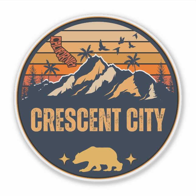 Crescent City, California Sticker (Front)