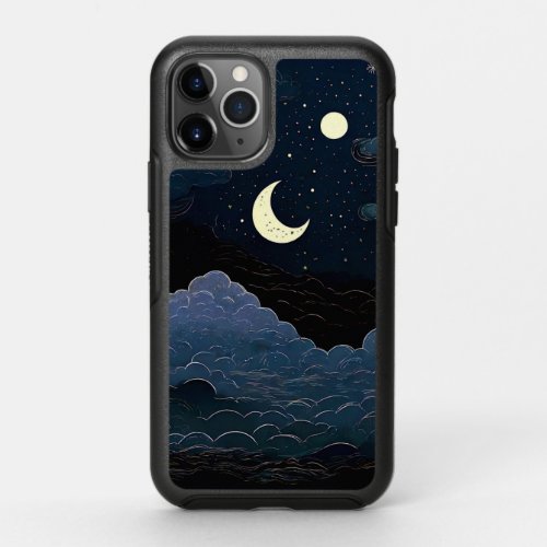 Crescent Dreams Night Sky Minimalism OtterBox Symmetry iPhone 11 Pro Case