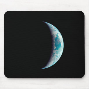 crescent earth planet science space universe geek  mouse pad