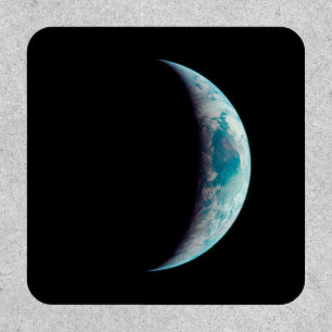 crescent earth planet science space universe geek patch