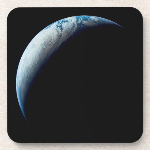 Crescent Earth Taken From The Apollo 4 Mission 2 Beverage Coaster