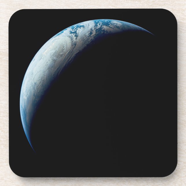 Crescent Earth Taken From The Apollo 4 Mission. 2 Beverage Coaster (Front)