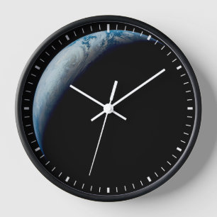 Crescent Earth Taken From The Apollo 4 Mission. 2 Clock