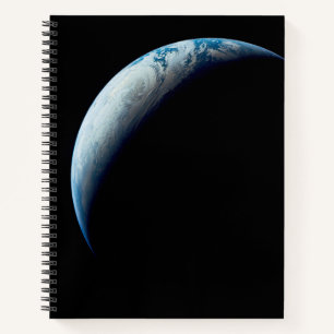 Crescent Earth Taken From The Apollo 4 Mission. 2 Notebook