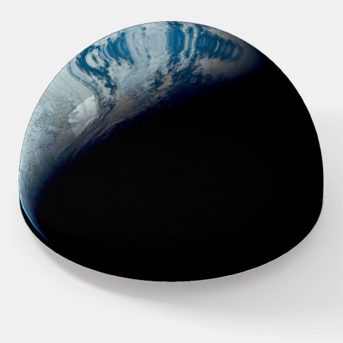 Crescent Earth Taken From The Apollo 4 Mission 2 Paperweight