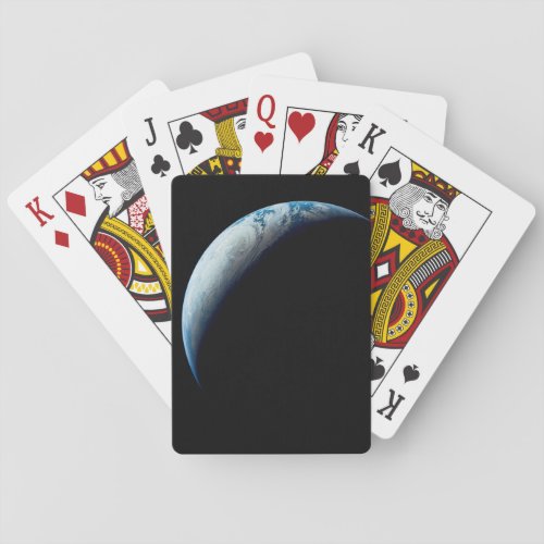 Crescent Earth Taken From The Apollo 4 Mission 2 Playing Cards