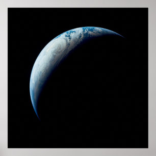 Crescent Earth Taken From The Apollo 4 Mission. 2 Poster