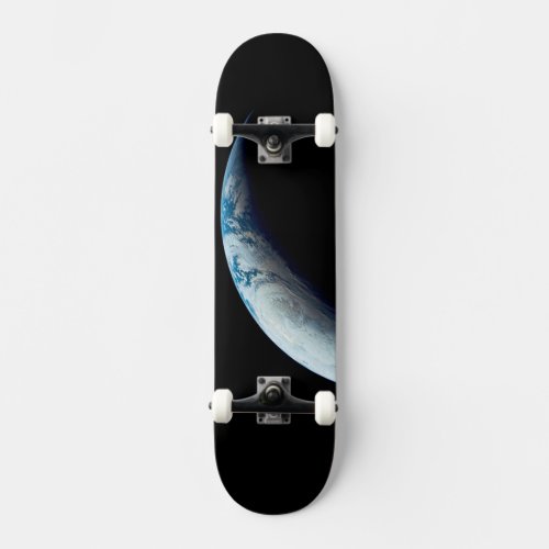 Crescent Earth Taken From The Apollo 4 Mission 2 Skateboard