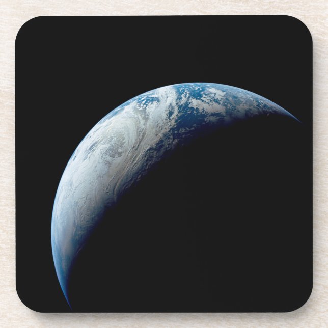 Crescent Earth Taken From The Apollo 4 Mission. Beverage Coaster (Front)