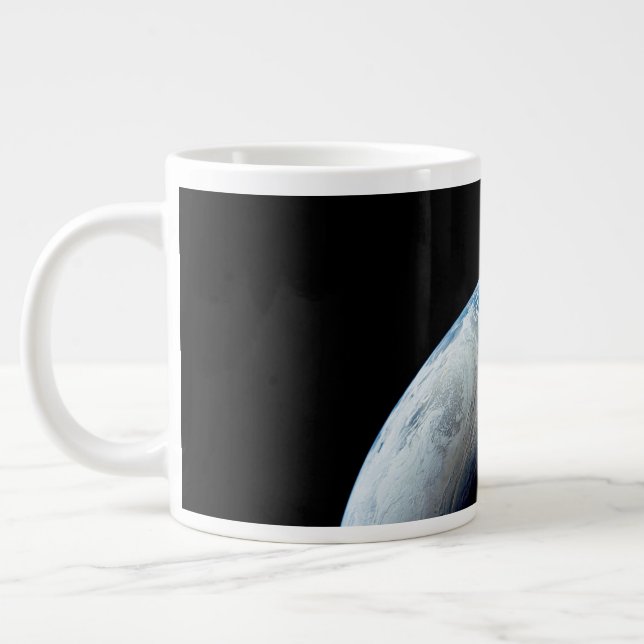 Crescent Earth Taken From The Apollo 4 Mission. Giant Coffee Mug (Left)