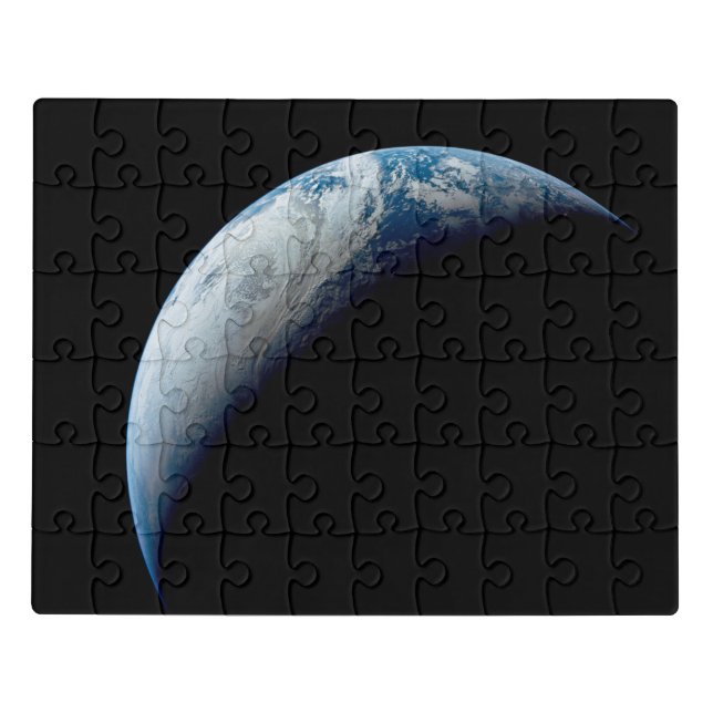 Crescent Earth Taken From The Apollo 4 Mission. Jigsaw Puzzle (Puzzle Horizontal)
