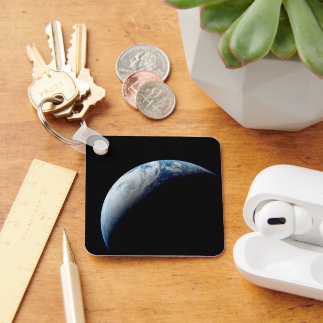 Crescent Earth Taken From The Apollo 4 Mission. Keychain (Desk)