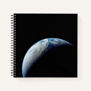 Crescent Earth Taken From The Apollo 4 Mission. Notebook