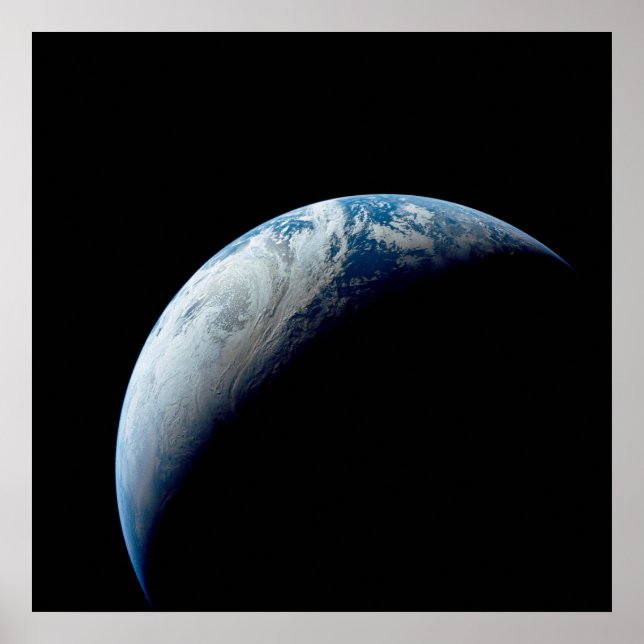 Crescent Earth Taken From The Apollo 4 Mission. Poster (Front)