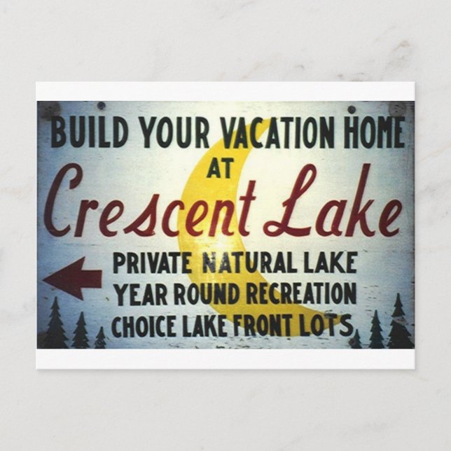 Crescent Lake, PA Postcard (Front)