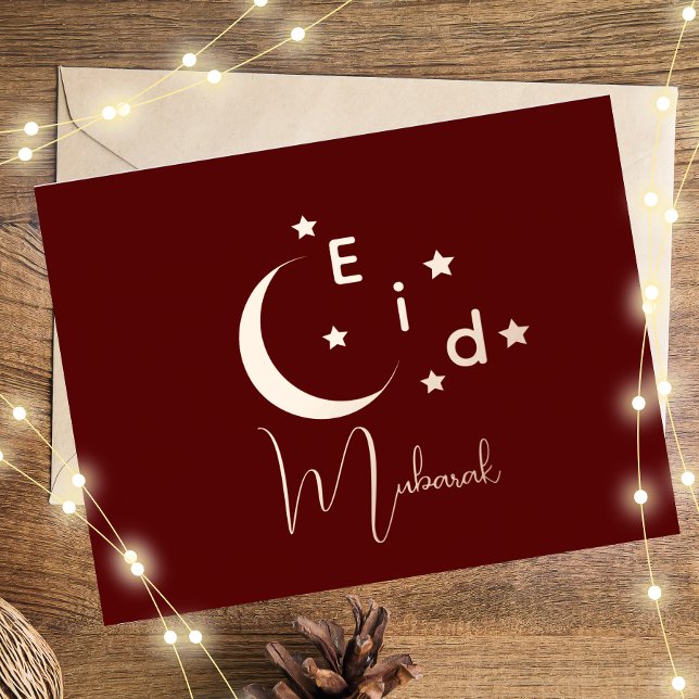 Crescent Luxury Gold Foil Eid Mubarak Card (Creator Uploaded)