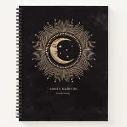 Crescent Man in the Moon Personalized Notebook