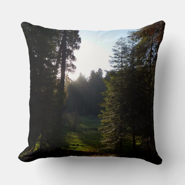 Crescent Meadow Morning at Sequoia National Park Throw Pillow (Front)