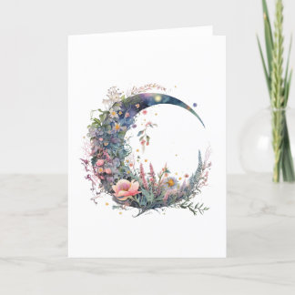 Crescent Moon #2 Letterpress Thank You Card