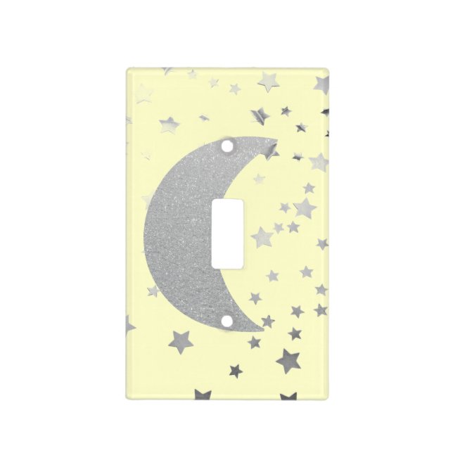 "Crescent Moon and Stars" Light Switch Cover (Front)