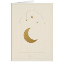Crescent Moon Arch Cream Gold Card