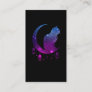 Crescent Moon Cat Mystical Pastel Goth Spiritual Business Card