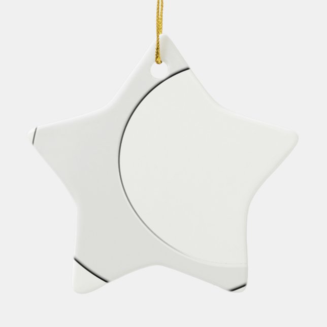 Crescent Moon Ceramic Ornament (Front)