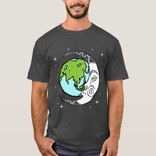Crescent moon Earth Day Save The Planet Environmen T_Shirt