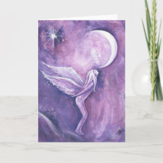 Crescent Moon Fairy Greeting Card