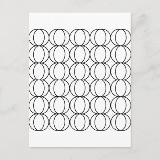 Crescent Moon Geometric Pattern Black and White Postcard
