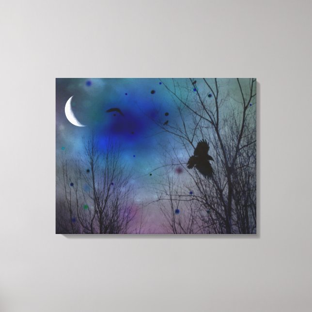 Crescent Moon Glow Canvas Print (Front)