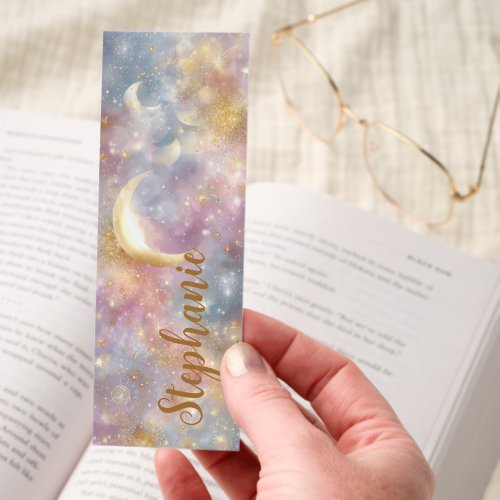 Crescent Moon Gold Fireworks Bookmarks