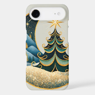 Crescent Moon Gold Winter Christmas Wonderland iPhone 17 Air Case