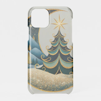 Crescent Moon Gold Winter Christmas Wonderland iPhone 11 Pro Case