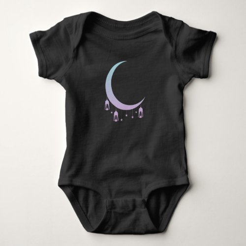 Crescent Moon Gothic Spiritual Pastel Goth Baby Bodysuit