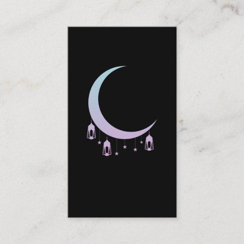 Crescent Moon Gothic Spiritual Pastel Goth Business Card