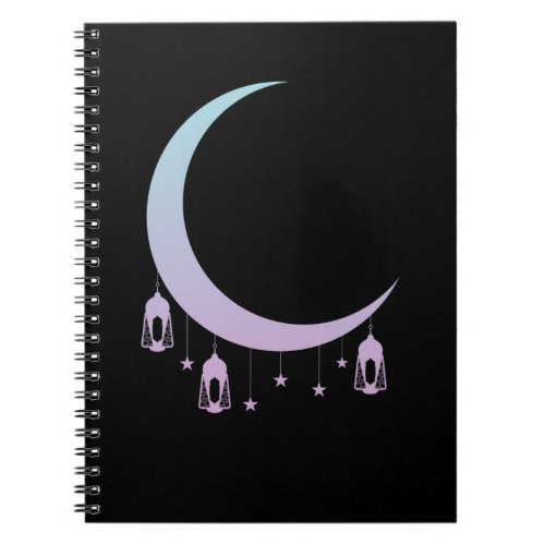 Crescent Moon Gothic Spiritual Pastel Goth Notebook