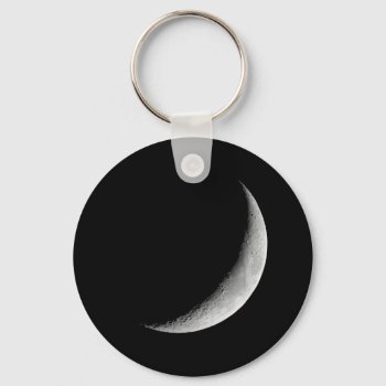 Crescent Moon Keychain by Utopiez at Zazzle