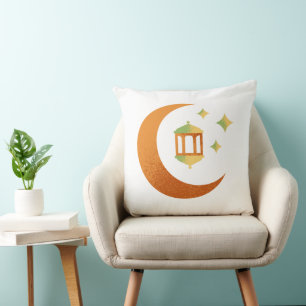 Crescent Moon & Lantern Pillow