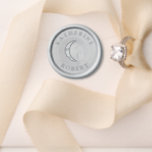 Crescent Moon Monogram Wedding Wax Seal Stamp<br><div class="desc">Our ''Blue Sky Watercolor Landscape Wedding'' collection features serene landscape illustrations paired with a simple yet elegant script in which all your personalized information is written. Check out our store for more items from this collection.</div>