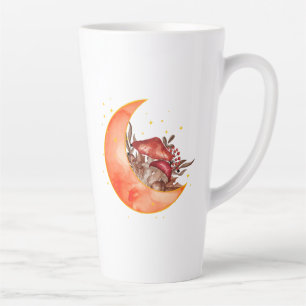 Crescent Moon Mushroom Cottagecore Fungi Mycology Latte Mug