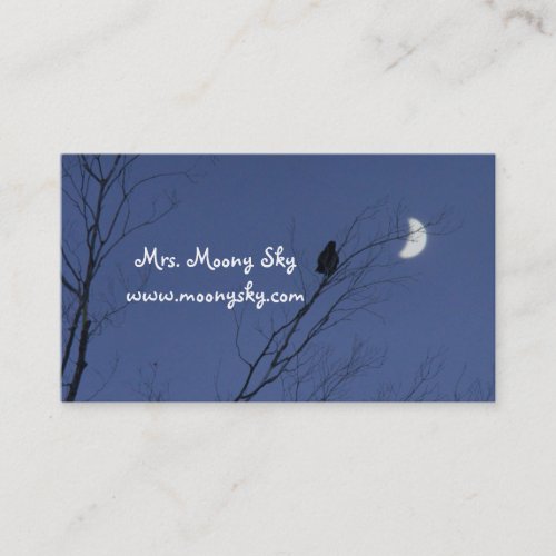 Crescent Moon Night Sky Business Cards