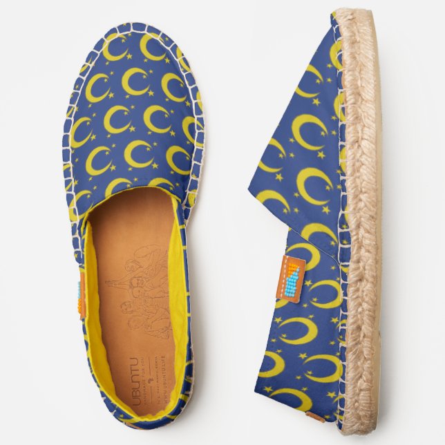 Crescent Moon Night Sky Stars Evening Astronomy Espadrilles (Side)