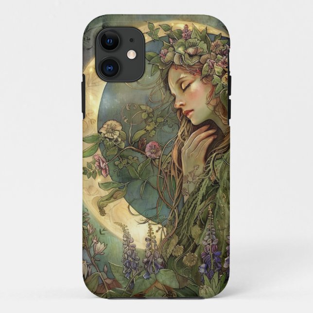 Crescent Moon Ostara Phone Case (Back)