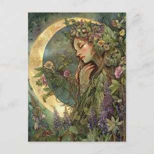 Crescent Moon Ostara Postcard