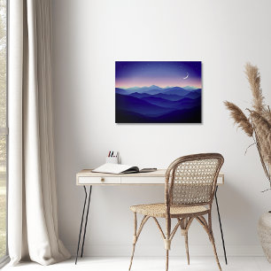 Crescent Moon over the Blue Ridge Acrylic Print