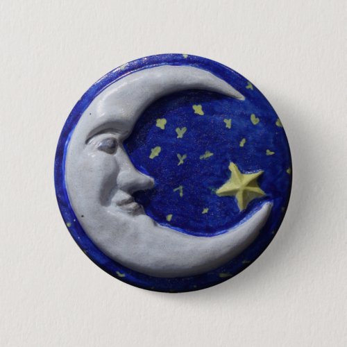 Crescent Moon Pinback Button