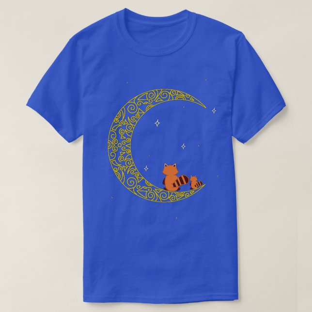 Crescent moon red panda T-Shirt (Design Front)